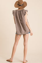 Load image into Gallery viewer, Shirring Detail Ruffle Sleeve Solid Top
