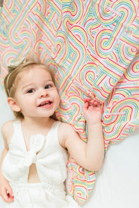 Rainbow Connection Bamboo Blend Muslin Swaddle Blanket
