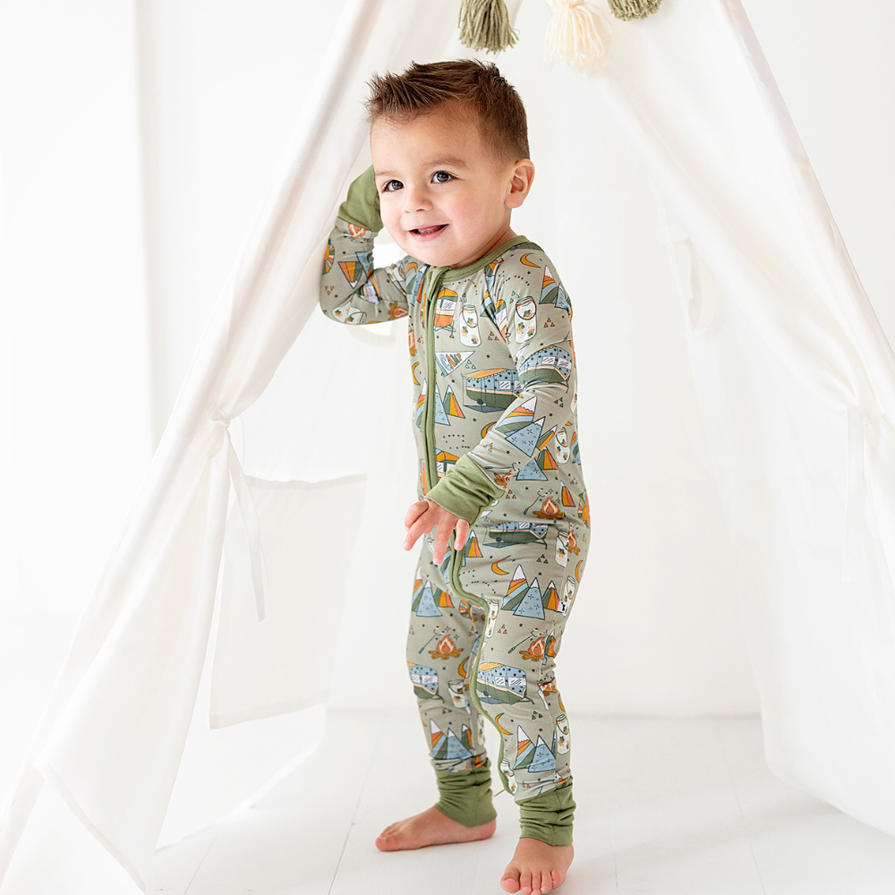 The Great Outs'mores Bamboo Convertible Footies - Green