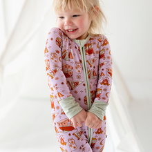 Load image into Gallery viewer, The Great Outs&#39;mores Bamboo Convertible Footies - Purple
