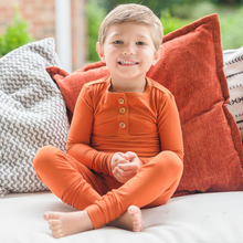 Load image into Gallery viewer, Orange You Glad To See Me? Toddler Pajamas With Buttons
