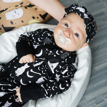 Load image into Gallery viewer, Hocus Pocus Bamboo Baby Convertible Footie Pajamas
