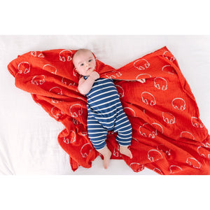 Heads Up Cotton Muslin Swaddle Blanket