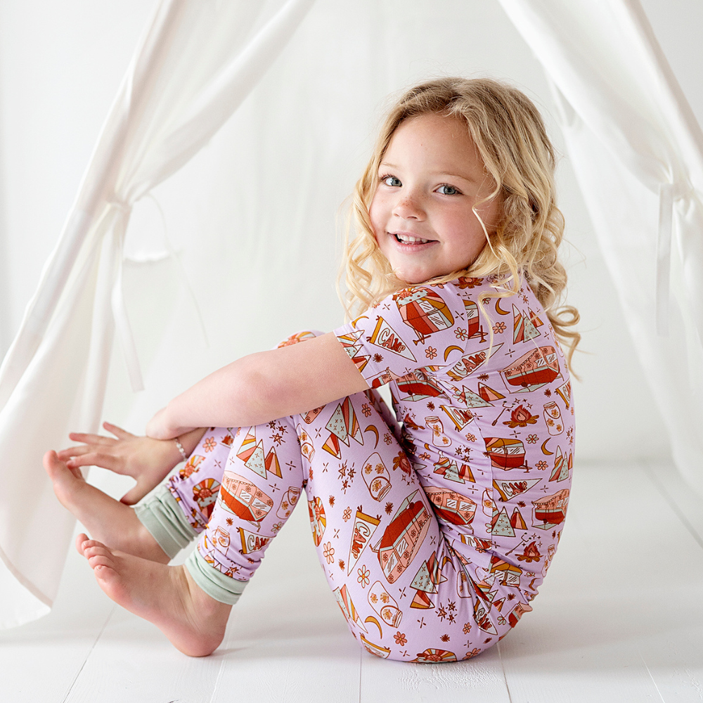 The Great Outs'mores Bamboo Toddler Pajama Set - Purple